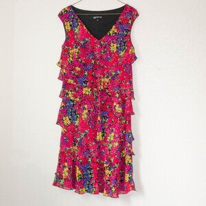 Vintage Tiered Pink Floral Dress